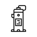 industrial air compressor line icon vector illustration