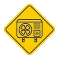 Industrial air conditioner black icon. Royalty Free Stock Photo
