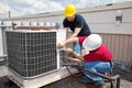 Industrial Air Conditioning Repair Royalty Free Stock Photo