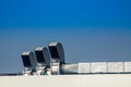 Industrial air conditioning and ventilation systems on a roof Royalty Free Stock Photo