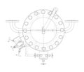 Industrial air filter with taps and pressure gauge