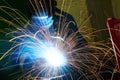 Industrial arc welding work Royalty Free Stock Photo