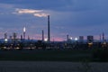 Industrial area - petroleum refinery Royalty Free Stock Photo