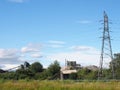 Industrial area at stourton leeds at the site of a proposed new brownfield inland dock development Royalty Free Stock Photo