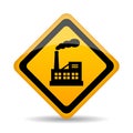 Industrial area vector sign