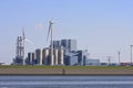 Industrial area and windmills, Groningen, Netherlands