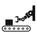 Industrial assembly line icon, simple style