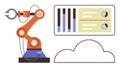 Robotic Arm with Data Dashboard and Cloud Integration for Industrial Automation and IoT Royalty Free Stock Photo