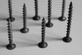 Industrial background from a composition of screws Royalty Free Stock Photo
