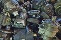 Industrial background with Lots of car parts like compressors Royalty Free Stock Photo