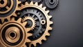 Industrial Cogs Gears Banner Background Royalty Free Stock Photo