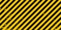 Industrial background warning frame grunge yellow black diagonal stripes, vector grunge texture warn caution