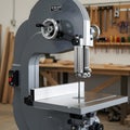 Industrial band saw in workshop Royalty Free Stock Photo