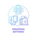Industrial batteries blue gradient concept icon Royalty Free Stock Photo