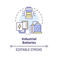 Industrial batteries multi color concept icon Royalty Free Stock Photo