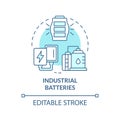 Industrial batteries soft blue concept icon Royalty Free Stock Photo