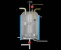 Industrial bioreactor mechanical for aeration and agitation principle