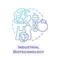 Industrial biotechnology blue gradient concept icon Royalty Free Stock Photo