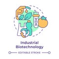 Industrial biotechnology multi color concept icon