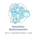 Industrial biotechnology soft blue concept icon Royalty Free Stock Photo