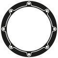 Round Gasket Industrial Border Frame. Ideal for vintage label or logo designs. Royalty Free Stock Photo