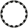 Round Gasket Industrial Border Frame. Ideal for vintage label or logo designs. Royalty Free Stock Photo