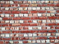 Industrial bricklayer installing bricks on construction site. Royalty Free Stock Photo