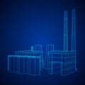 Industrial building factorie facilitie power plant Royalty Free Stock Photo