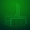 Industrial building factorie facilitie power plant Royalty Free Stock Photo