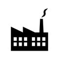 Industrial building factory and power plants icon vector illustration for graphic design, Web site, social media, UI, mobile upp Royalty Free Stock Photo