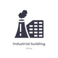 industrial building icon. isolated industrial building icon vector illustration from army collection. editable sing symbol can be