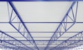 Industrial Building Metal Roof 3d Illustration