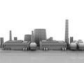 Industrial buildings background