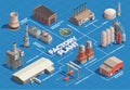 Factory Plant Isometric Flowchart