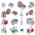 Industrial Buildings Isometric Set