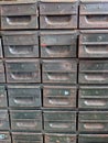 Industrial Cabinet Drawers All Rusty in an Engineers Workshop