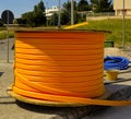 Industrial cable drums of fiber optic cables