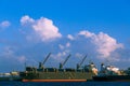 Industrial cargo ship in port. Portland, Australia.