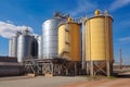 Industrial Chemical Fertilizer Plant with Mixing Tanks and Silos Royalty Free Stock Photo