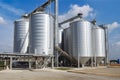 Industrial Chemical Fertilizer Plant with Mixing Tanks and Silos Royalty Free Stock Photo