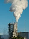 Industrial chimney expelling a lot of smoke