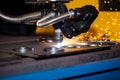 Industrial cnc plasma cutting machine Royalty Free Stock Photo