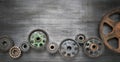 Industrial Cogs Technology Banner Background Royalty Free Stock Photo