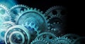 Industrial Cogs Gears Banner Background Royalty Free Stock Photo