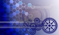 Industrial Cogs Gears Banner Background Royalty Free Stock Photo