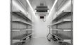Industrial cold storage unit interior Royalty Free Stock Photo