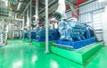 Industrial compressor refrigeration station at manufacturing factory