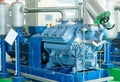 Industrial compressor refrigeration station at manufacturing factory