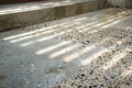 Industrial concrete slab with exposed aggregate pebbles scattered on the surface, Industrial concrete slab with exposed aggregate Royalty Free Stock Photo