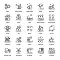 Industrial and Construction Line Vector Icons Set 7 Royalty Free Stock Photo
